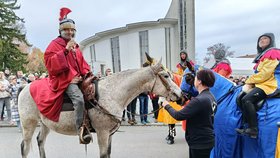 Svatý Martin přijel do Hustopečí v sobotu 8. listopadu přesně v 11 hodin a 11 minut.
