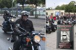 Na pohřeb legendárního motorkáře Hells Angels přijelo na 500 motorkářů.