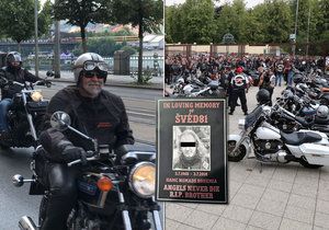 Na pohřeb legendárního motorkáře Hells Angels přijelo na 500 motorkářů.