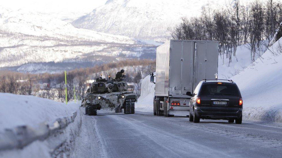 Vojáci ze Švédska na cvičení NATO, březen 2022