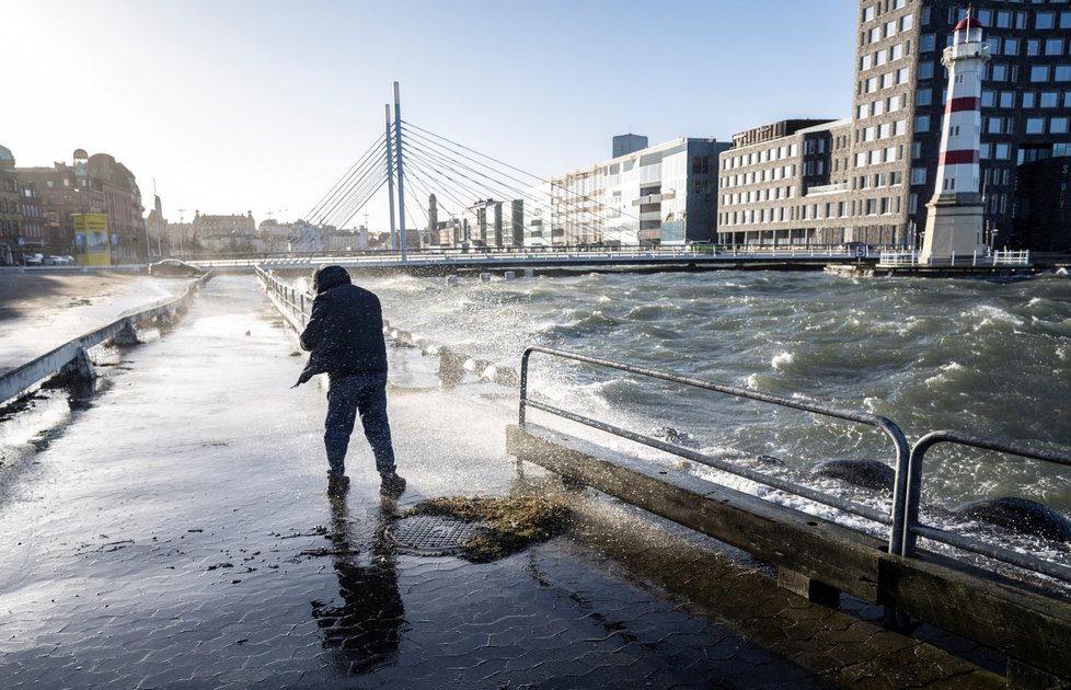 Bouře a vichřice zasáhla i Švédsko (30.1.2022)