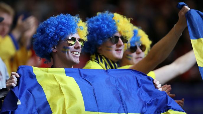 Švédští fanoušcii (ilustrační fotka) Švédští fanoušcii (ilustrační fotka)