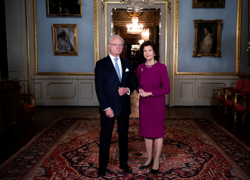 Švédský král Carl XVI. Gustav a královna Silvia