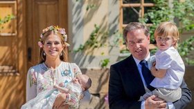 Švédská královská rodina: Princezna Madeleine, manžel Christopher, děti Nicolas, Leonore a malá Adrienne