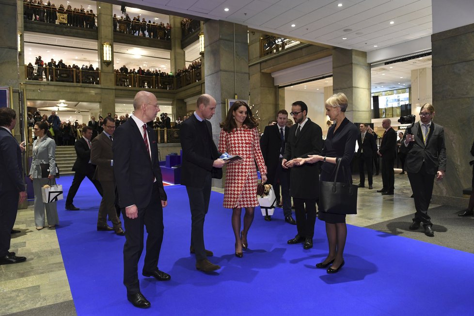 Princ William a vévodkyně Kate ve Švédsku.