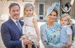 Švédská princezna Madeleine s manželem Chrisem O&#39;Neillem a dětmi, princem Nicolasem a princezou Leonore