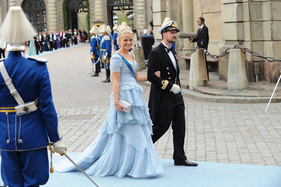 Norská korunní princezna Mette-Marit a korunní princ Haakon