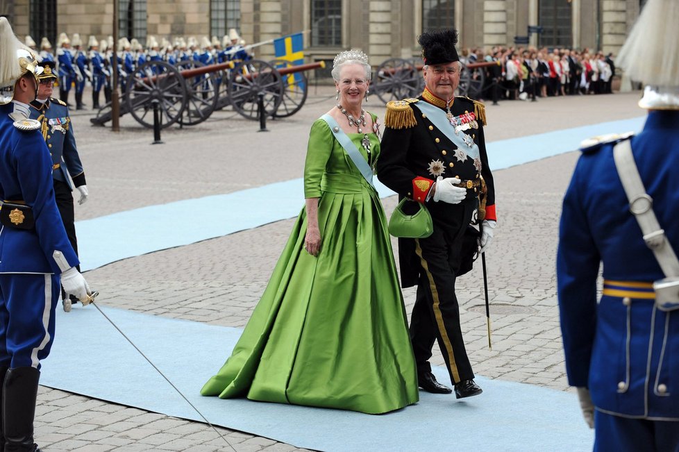 Dánská královna Margrethe a princ Consort Henrik