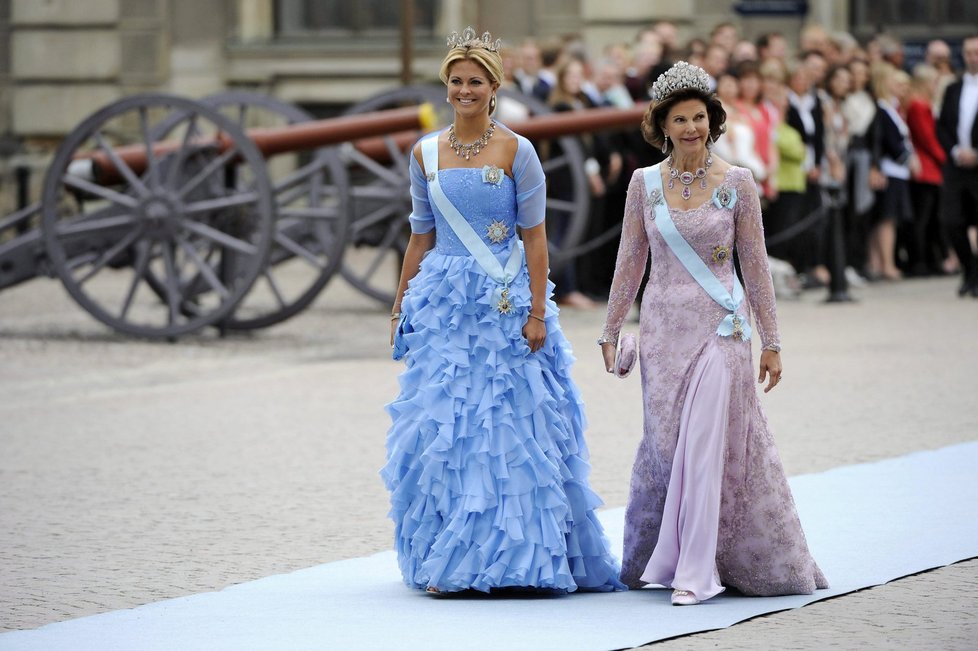 Švédská princezna Madeleine a královna Silvia