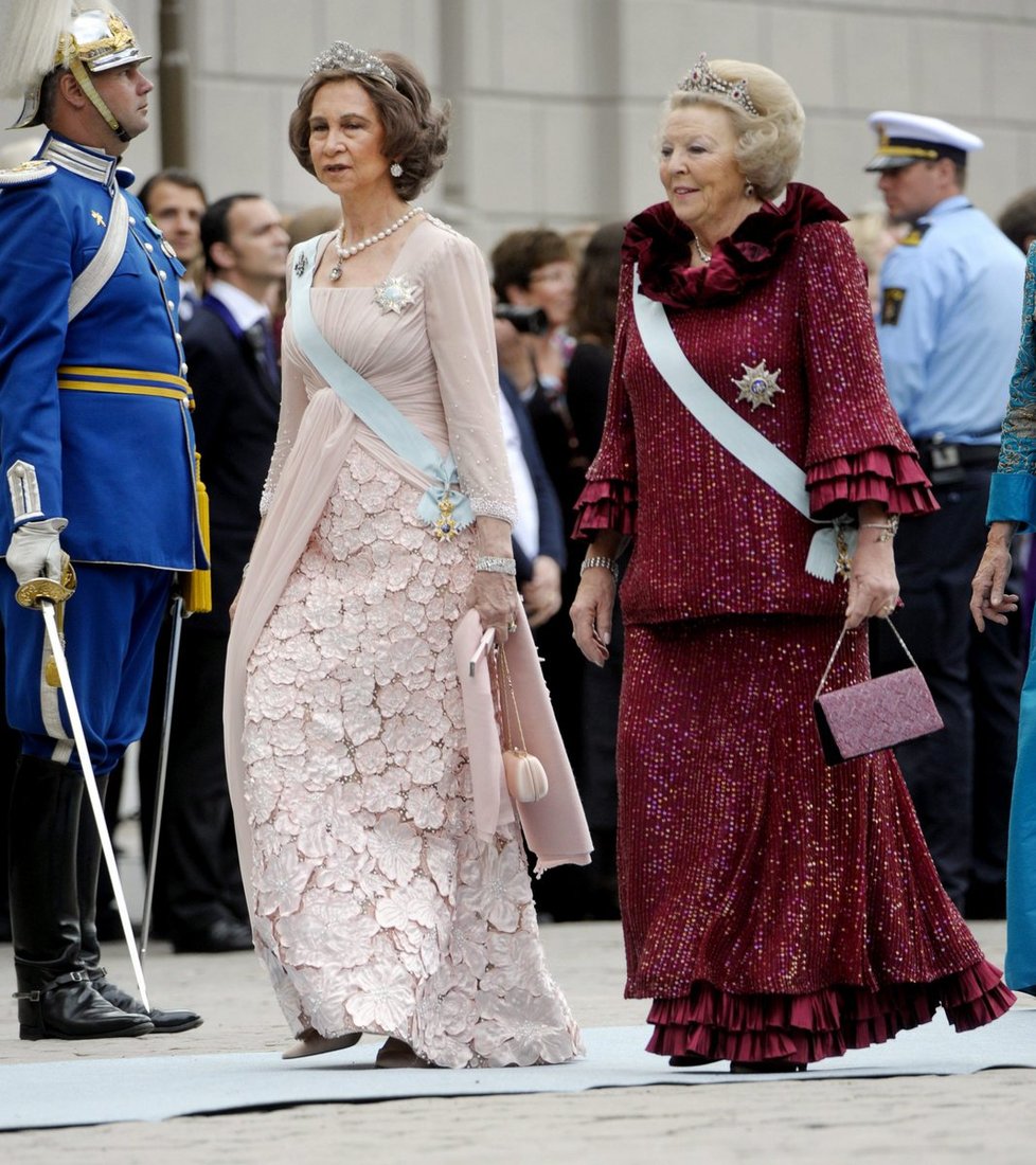 Španělská královna Sophia a nizozemská královna Beatrix