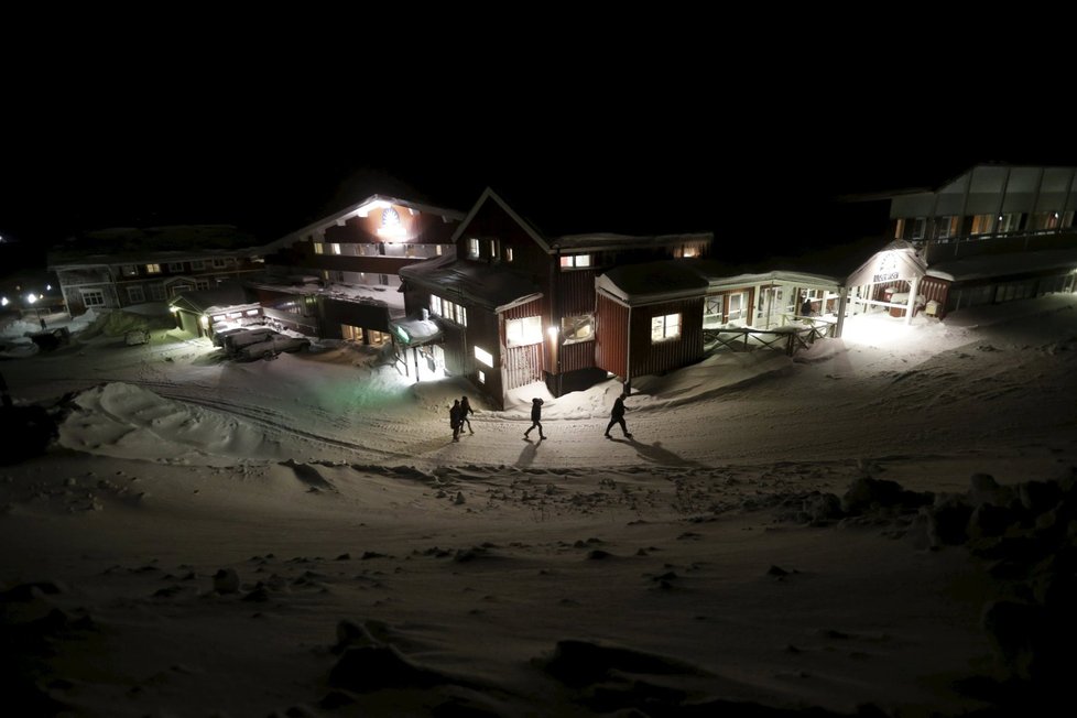 Uprchlíci ve švédském Riksgränsenu: Ubytovali je v horském hotelu.