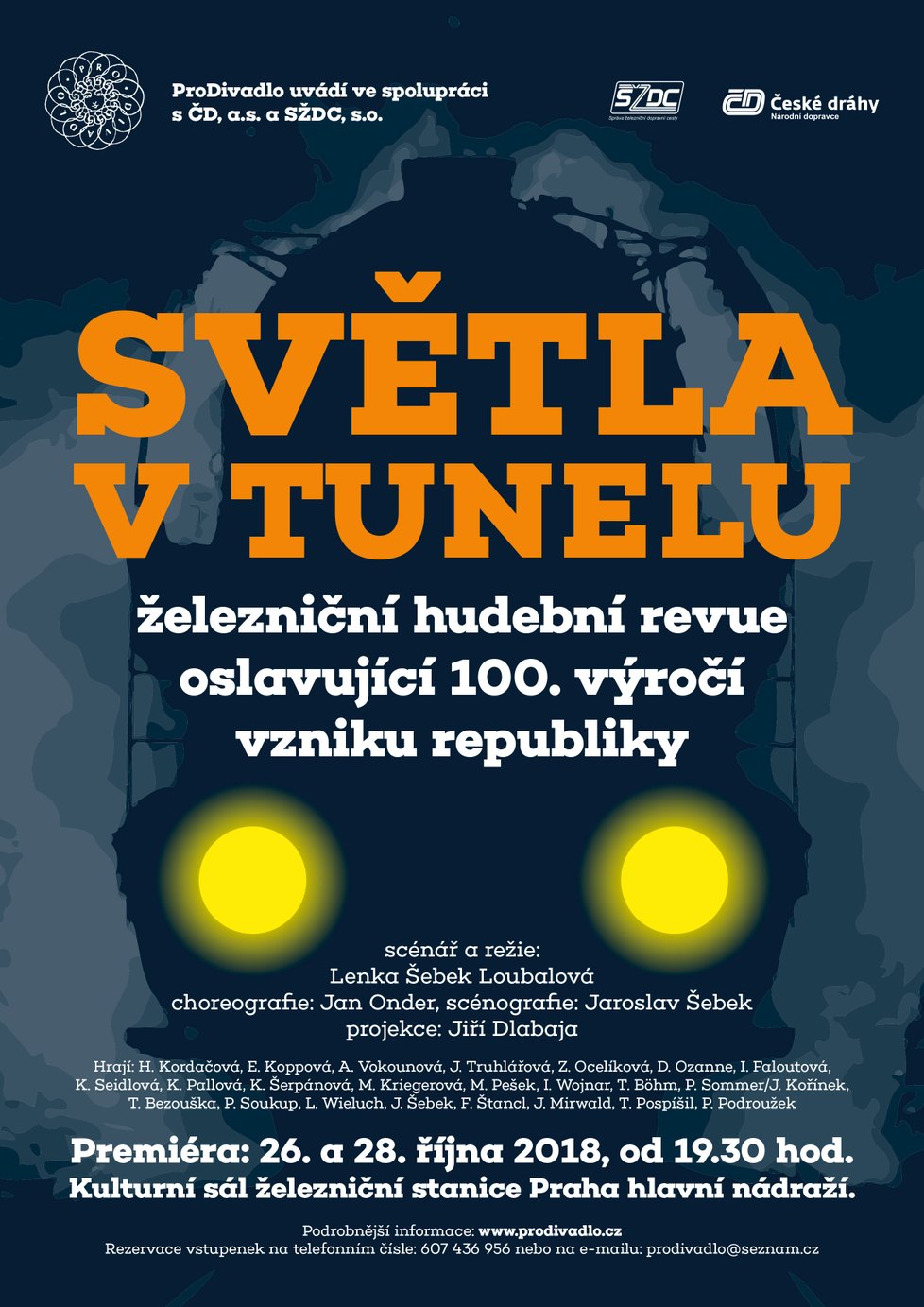 Plakát na divadelní hru Světla v tunelu