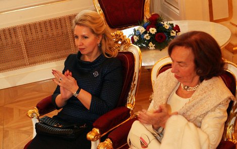 První dáma Ruska Světlana Medveděvová s Lívií Klausovou.