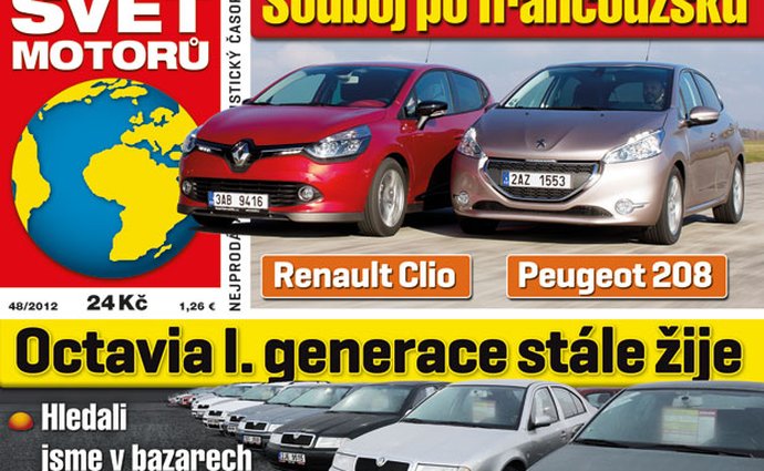 Svět motorů 48/2012: Srovnávací test - Peugeot 208 1.2 vs. Renault Clio 0.9 Tce