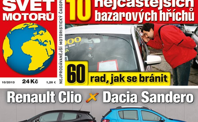 Svět motorů 10/2013: Srovnávací test - Renault Clio 1.5 dCi vs. Dacia Sandero 1.5 dCi