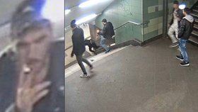 Policie identifikovala muže, který skopl ženu v berlínském metru.