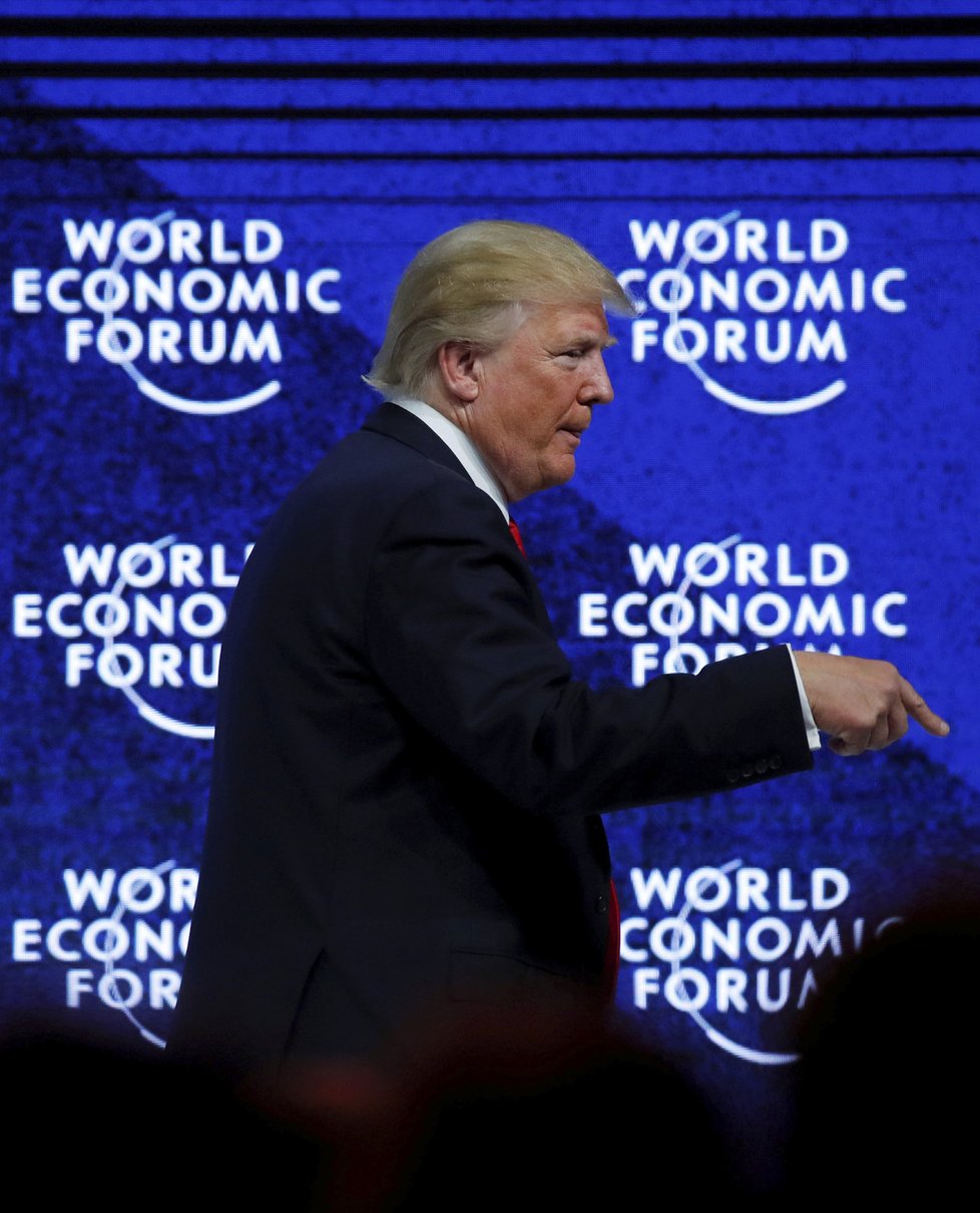 Americký prezident Donald Trump promluvil na Světovém ekonomickém fóru v Davosu.