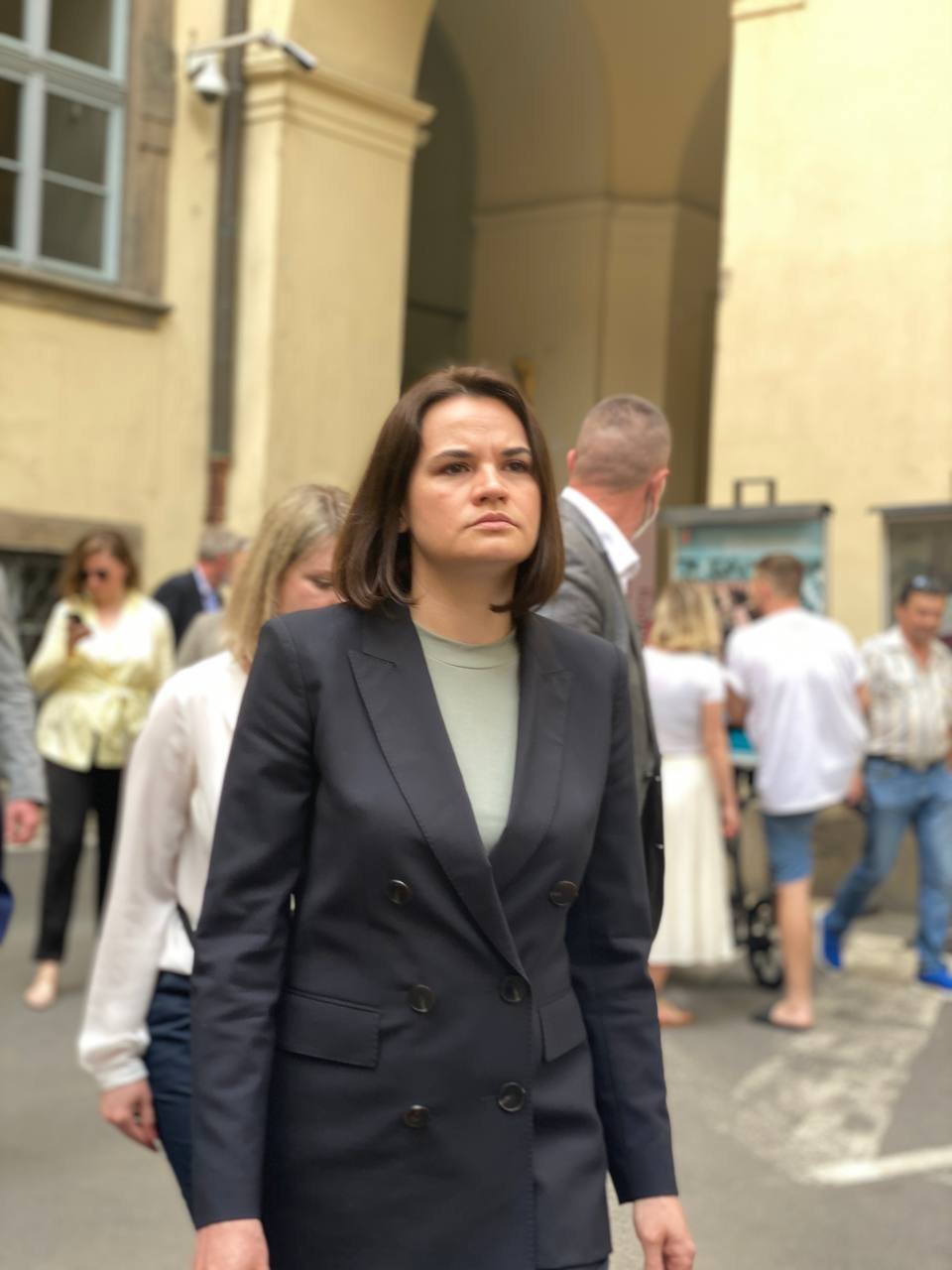 Vůdkyně běloruské opozice Svjatlana Cichanouská na návštěvě v Praze