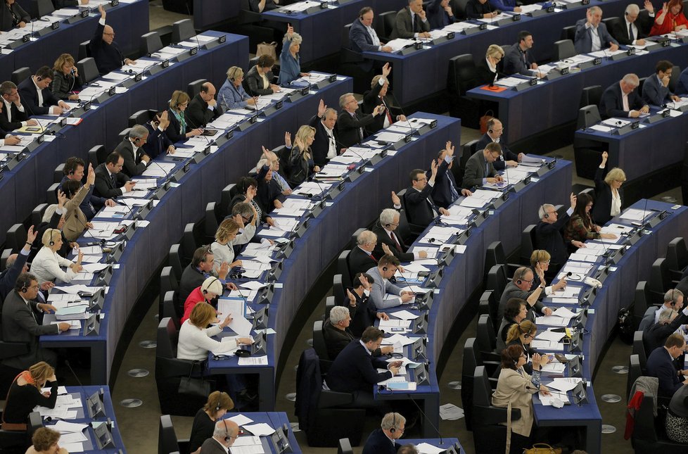 Hlasování v poslanců v europarlamentu