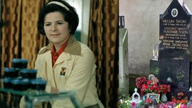 10 let po smrti »ženy za pultem« Jiřiny Švorcové (†83): Tajemství fotky na jejím hrobě!