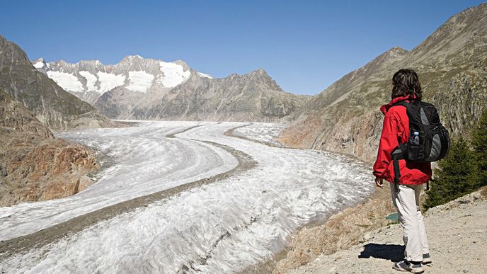 Švýcarům podle vědců hrozí roztátí ledovců: Ledovec Aletsch