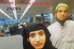 Kalifornský střelec Syed Farook s manželkou Tashfeen Malikovou po příletu ze Saúdské Arábie.