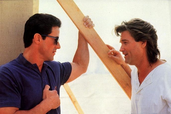 Sylvester Stallone a Kurt Russell ve filmu Tango a Cash z roku 1989