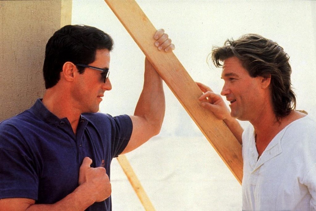 Sylvester Stallone a Kurt Russell ve filmu Tango a Cash z roku 1989