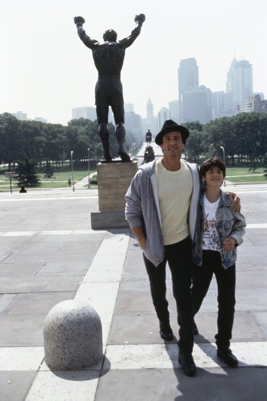 Sylvester Stallone se synem v době, kdy spolu točili pokračování veleúspěšného Rockyho