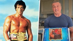 »Rocky« Stallone slaví 75. narozeniny: Dort dostal v posilovně!