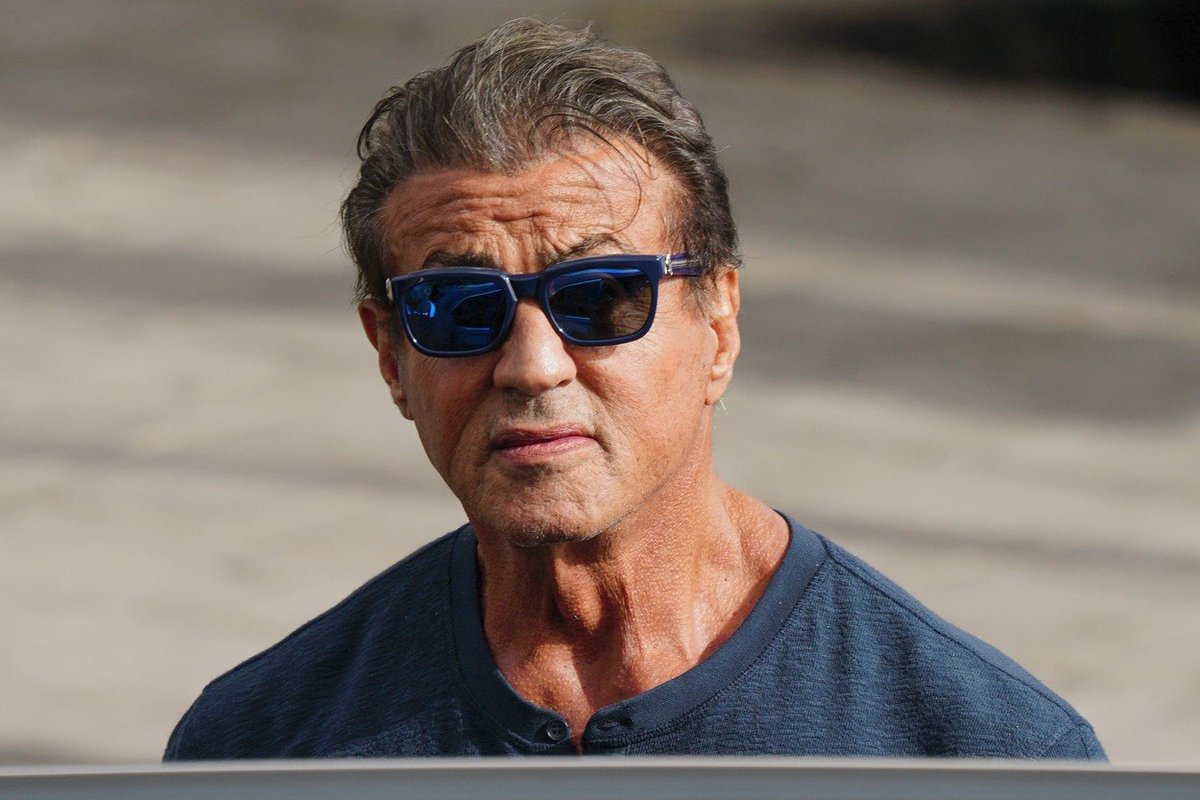 Sylvester Stallone na natáčecím place