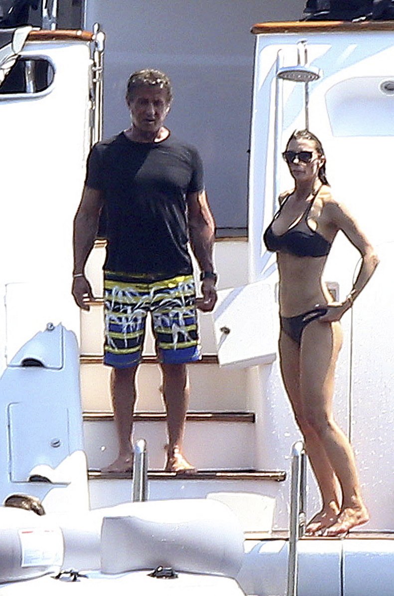 Sylvester Stallone na dovolené s rodinou.