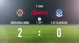 CELÝ SESTŘIH: Brno zabralo, Slovácko složil dvěma góly Řezníček