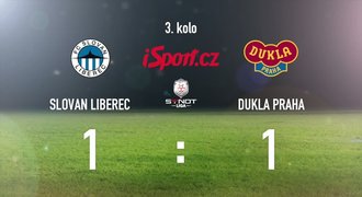 CELÝ SESTŘIH: Šural zahodil penaltu. Liberec hrál s Duklou 1:1