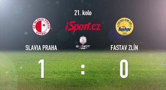 CELÝ SESTŘIH: Těsná výhra. Slavia doma porazila Zlín 1:0