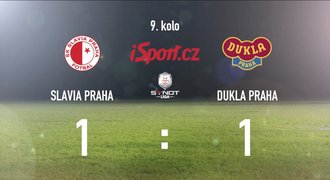 CELÝ SESTŘIH: Z dalšího derby jen bod. Slavia hrála s Duklou 1:1