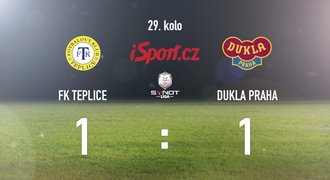 CELÝ SESTŘIH: Teplice – Dukla Praha 1:1. Stínadla slaví záchranu