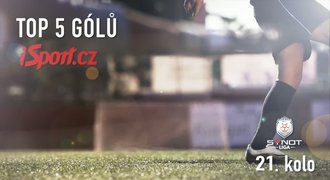 TOP 5 gólů 21. kola: Krásná akce Boleslavi i přímý kop Kaloudy