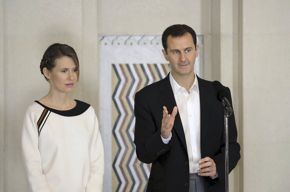 Syrský prezident Asad se svou manželkou