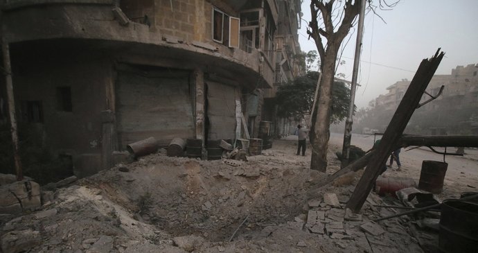 Zpustošené Aleppo