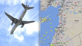 V důsledku varování Eurocontrolu se syrský vzdušný prostor během dopoledne prakticky vyprázdnil. (https://www.flightradar24.com11.4.20218, stav k 13:00)