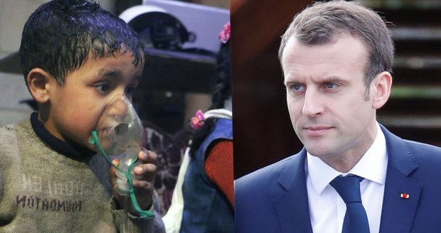 Macron: Asad použil chemické zbraně v Dúmě. Odveta přijde v pravou chvíli