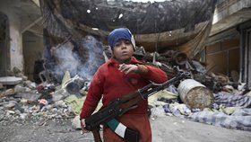 Osmiletý Ahmed ukazuje nehezkou tvář občanské války zuřící v Sýrii.