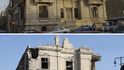 Aleppo před a po válce.