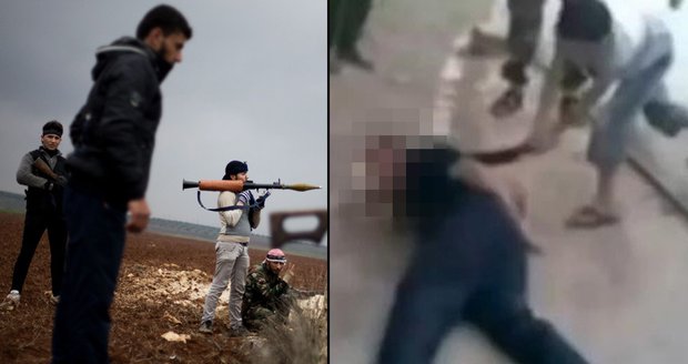 Pozor, drastické! Do konfliktu v Sýrii jsou vtaženy i děti, na YouTube unikly záběry z brutální popravy zajatce. Mačetu v ruce třímal malý kluk!