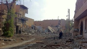 Jedno ze syrských měst, nedaleko metropole Damašku, zasažené nejtěžším bombardováním vládních vojsk