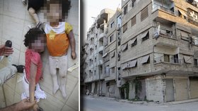 Místo na předměstí syrského Damašku, kde došlo k děsivému chemickému útoku, během kterého umíraly i nevinné děti