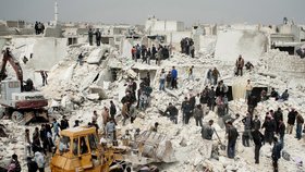Z řady míst v Sýrii jsou kvůli dlouhotrvající válce jen rozvaliny
