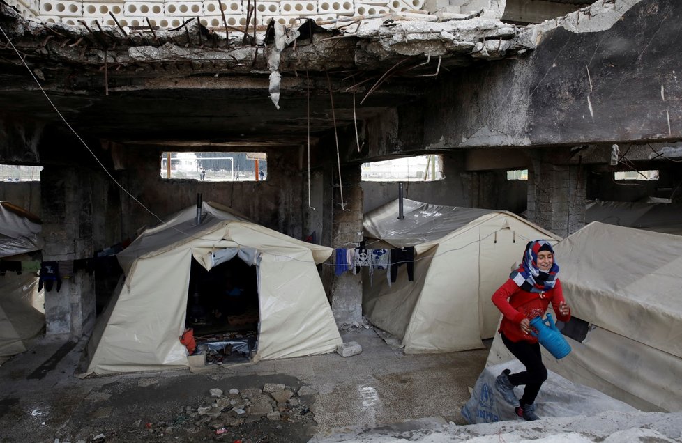 Uprchlický tábor v severozápadní syrské provincii Idlib (27.7.2020)