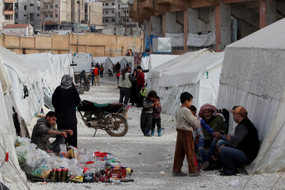 Uprchlický tábor v severozápadní syrské provincii Idlib (27.7.2020)